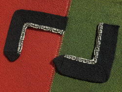 black hand knit motif panel socks