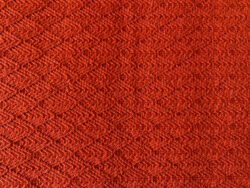 deodar lace baby blanket rusty orange details