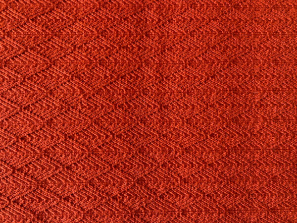 deodar lace baby blanket rusty orange details